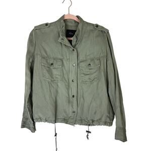 Rails Collins‎ Sage Green Utility Linen Blend Long Sleeves Fall Jacket Size XS